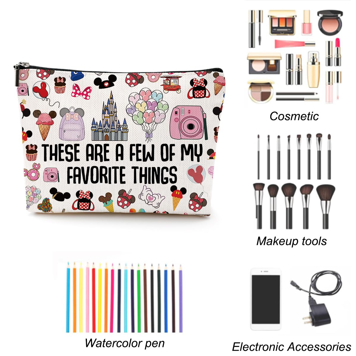 LongXIN fairy tales gifts cartoon makeup organizer ideal for daily beauty items.