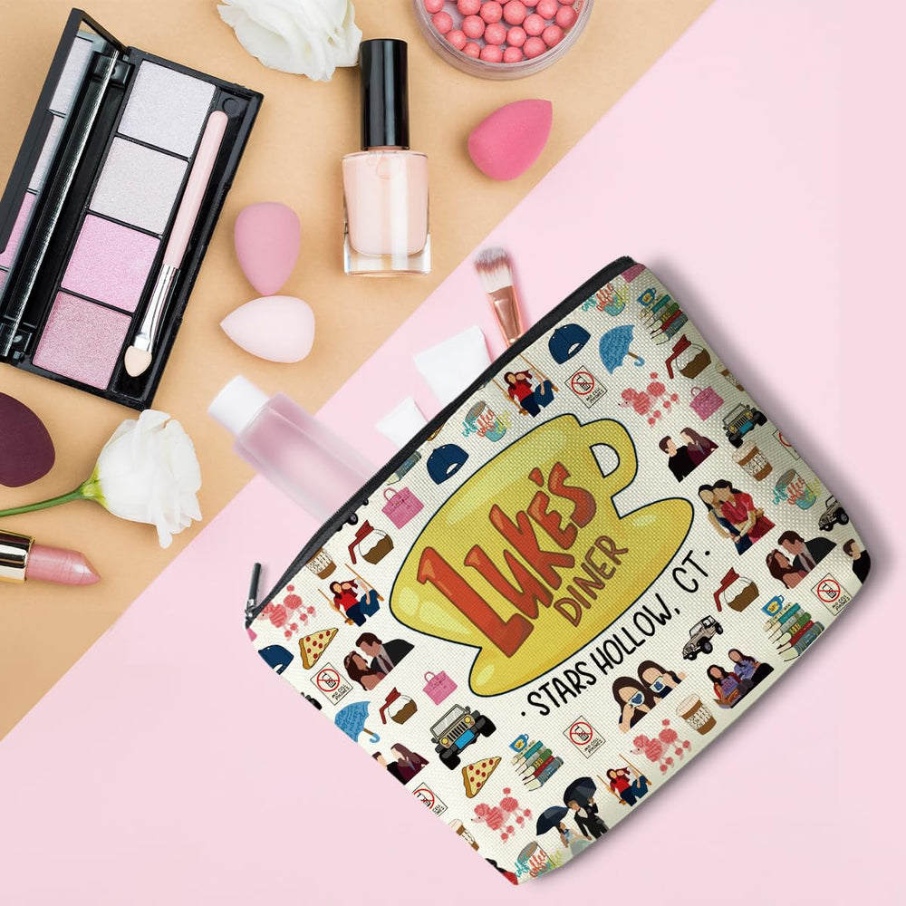 LONGXIN Gilmore inspired makeup bag graphic print in vibrant colors