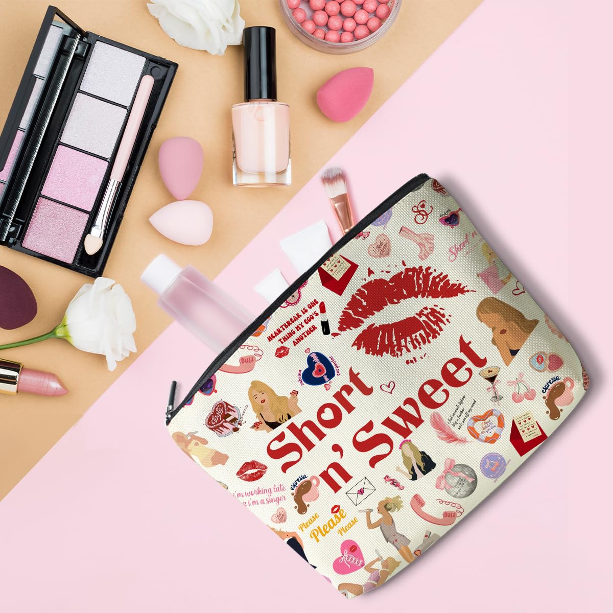 LONGXIN makeup bag material close-up emphasizes eco-friendly linen and smooth texture