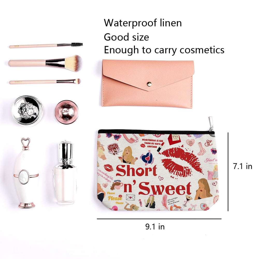 LONGXIN Singer Merch makeup bag open zip demonstrates easy access to belongings