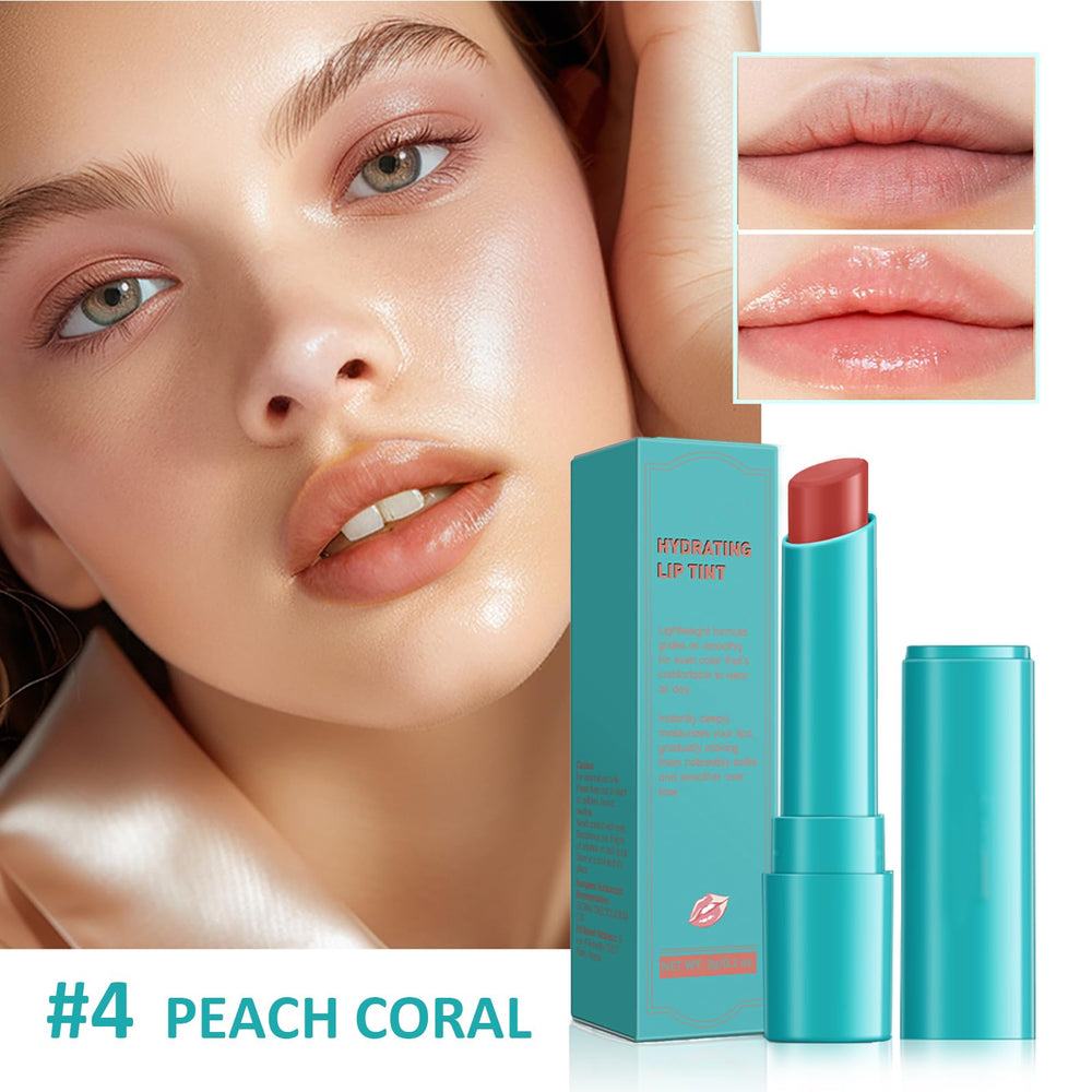 Loobexery lip tint application on lips demonstrates easy smooth wear.