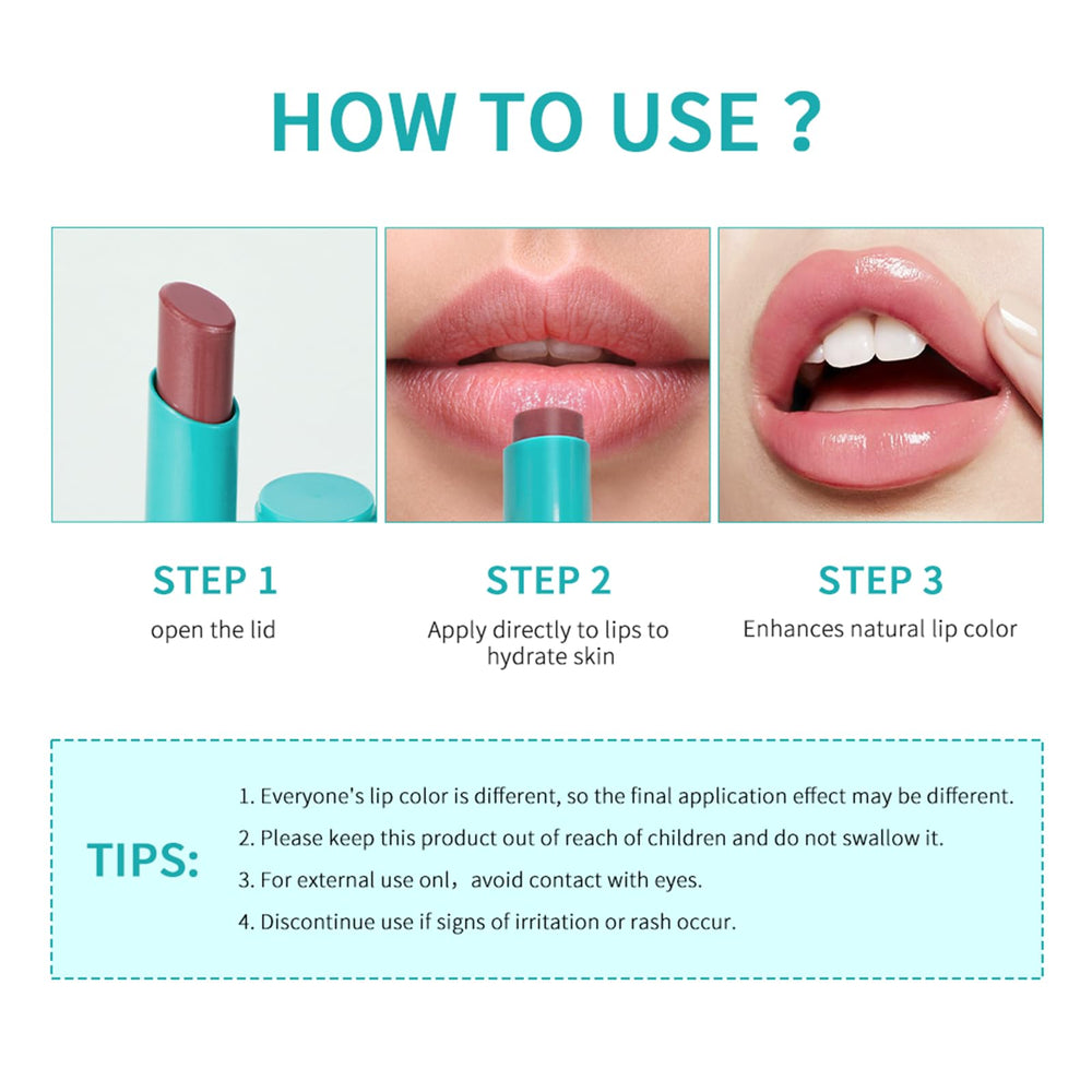 Loobexery lip tint vitamin E enrichment supports lips nourishment.