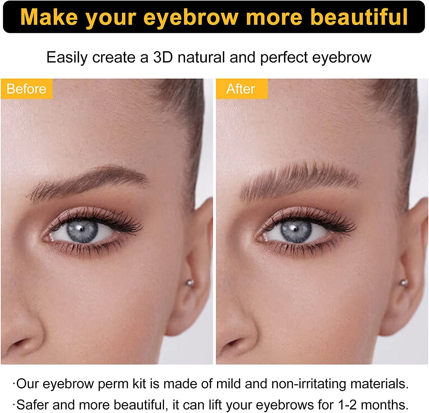Lookmee cleansing tools and brushes prep brows before lamination.