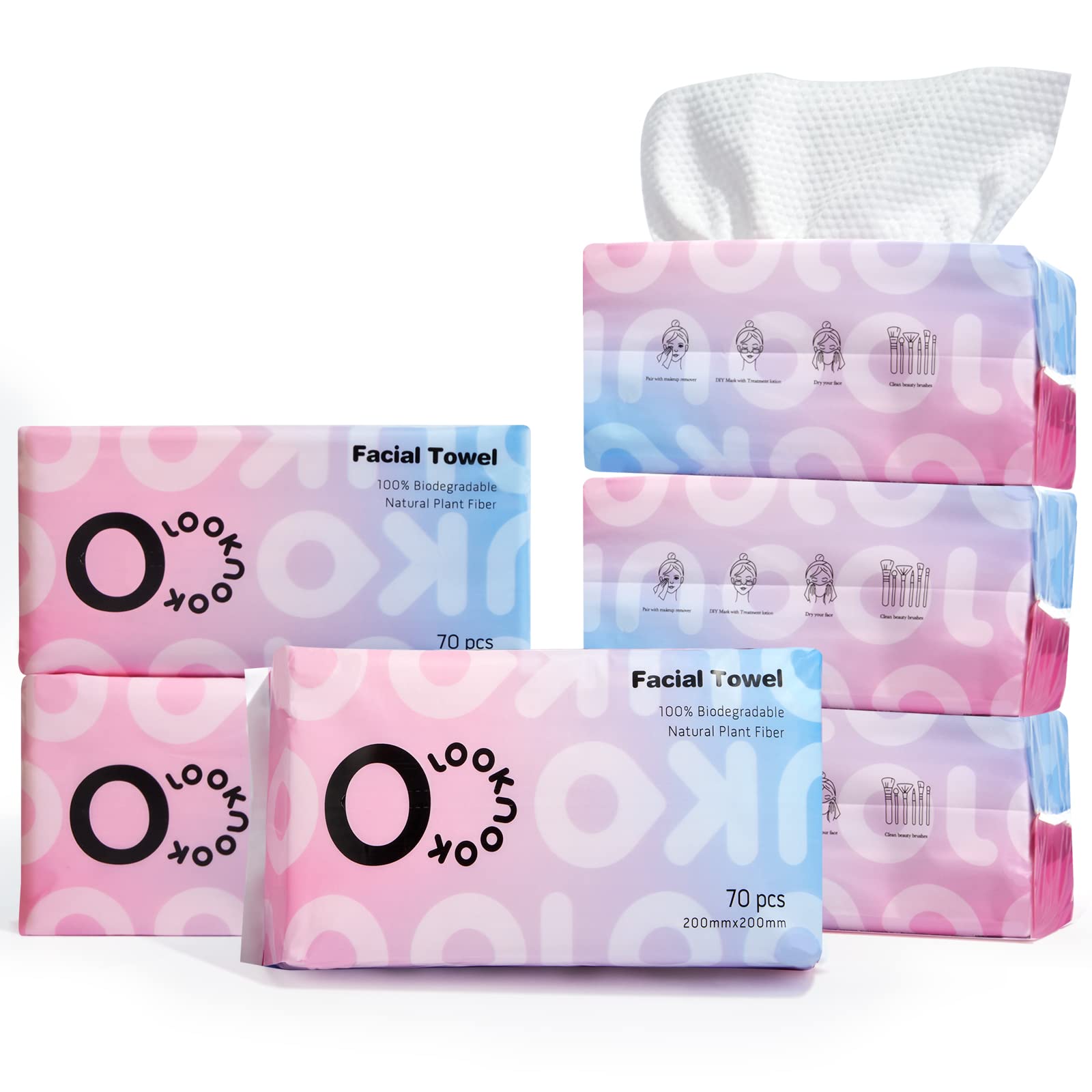 LOOKNOOK Disposable Face Towel close-up of thick, soft fabric for gentle cleansing