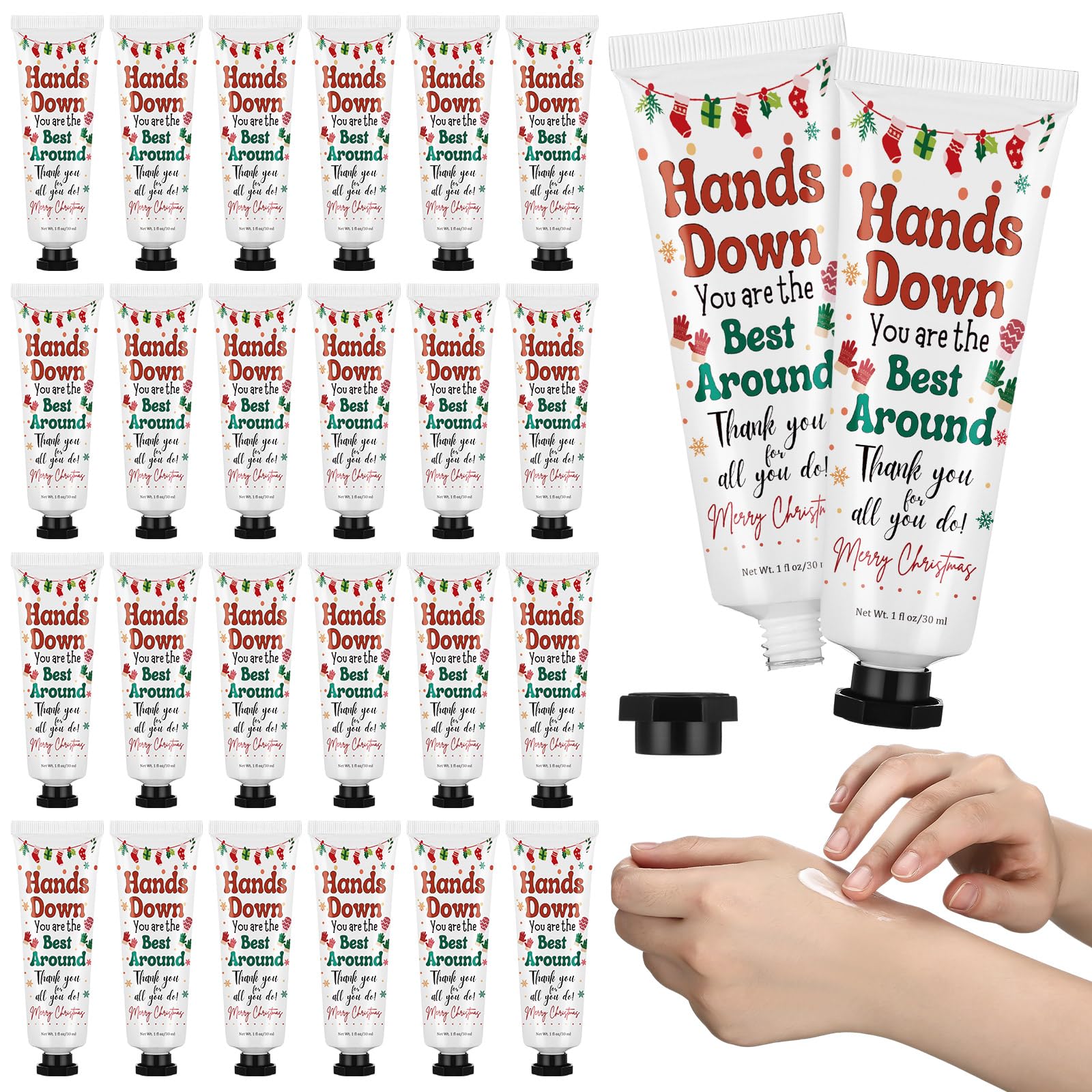 Loopeer 24-pcs Christmas hand cream set packaging ideal for bulk gifting to staff