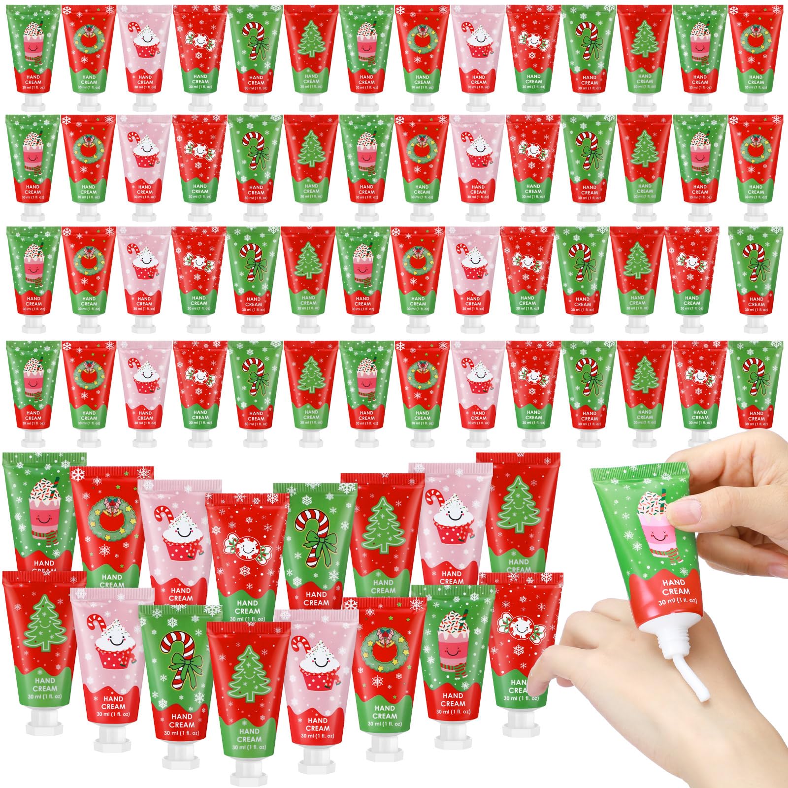 Loopeer Christmas hand cream 72pcs gift-set with festive packaging for sharing