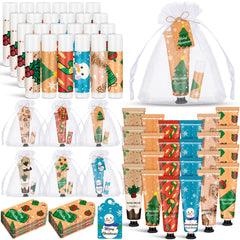 Loopeer Christmas hand cream travel-size tubes shown with festive packaging for gifting.