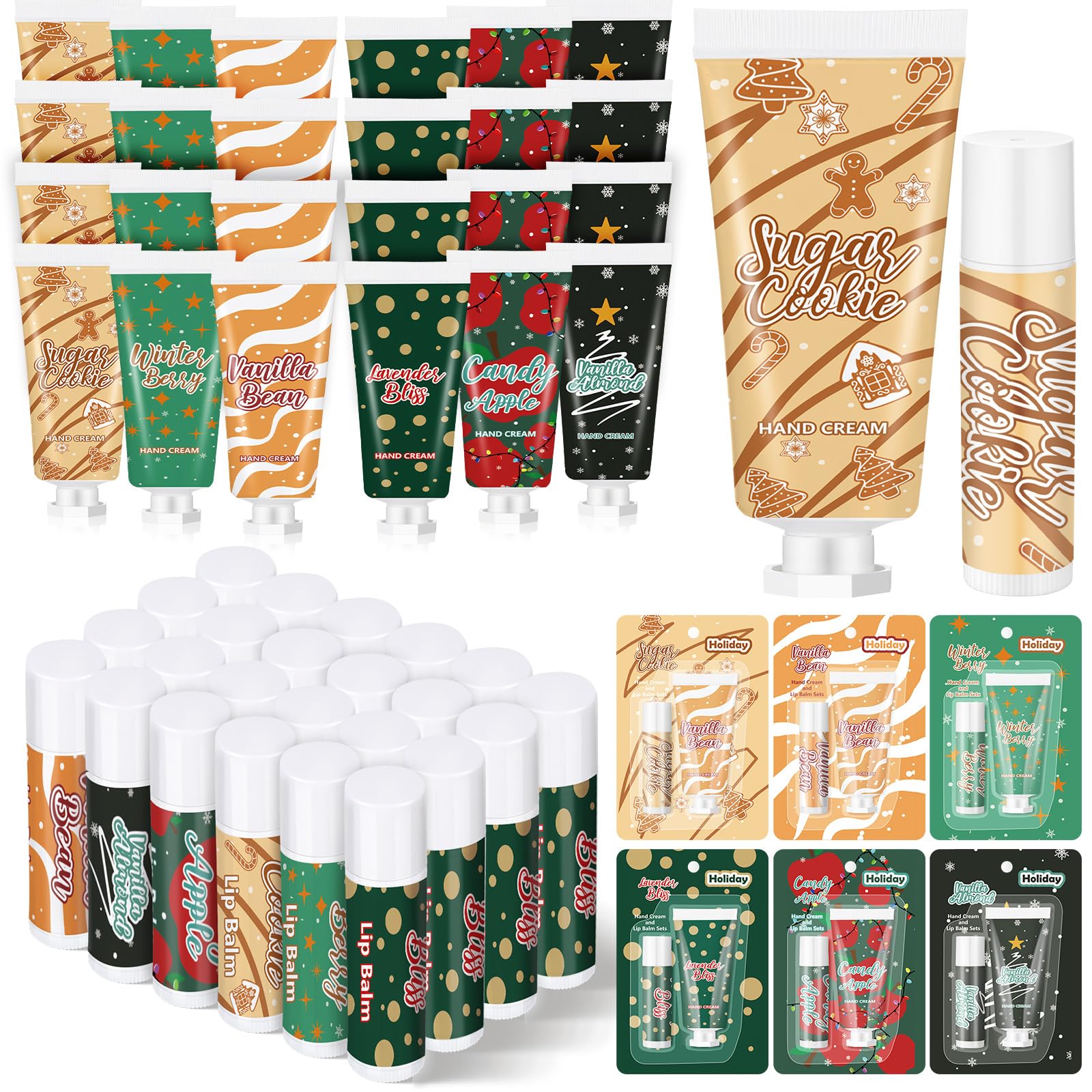 Loopeer Christmas hand cream set with six scents for gifting and travel care.