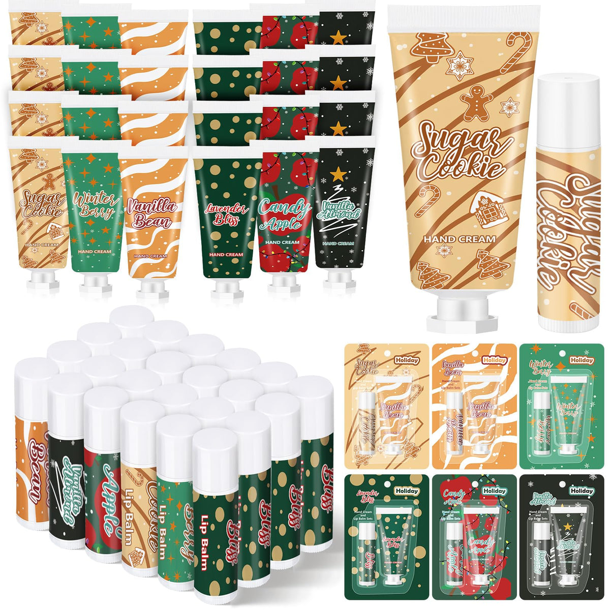 Loopeer Christmas hand cream set with six scents for gifting and travel care.