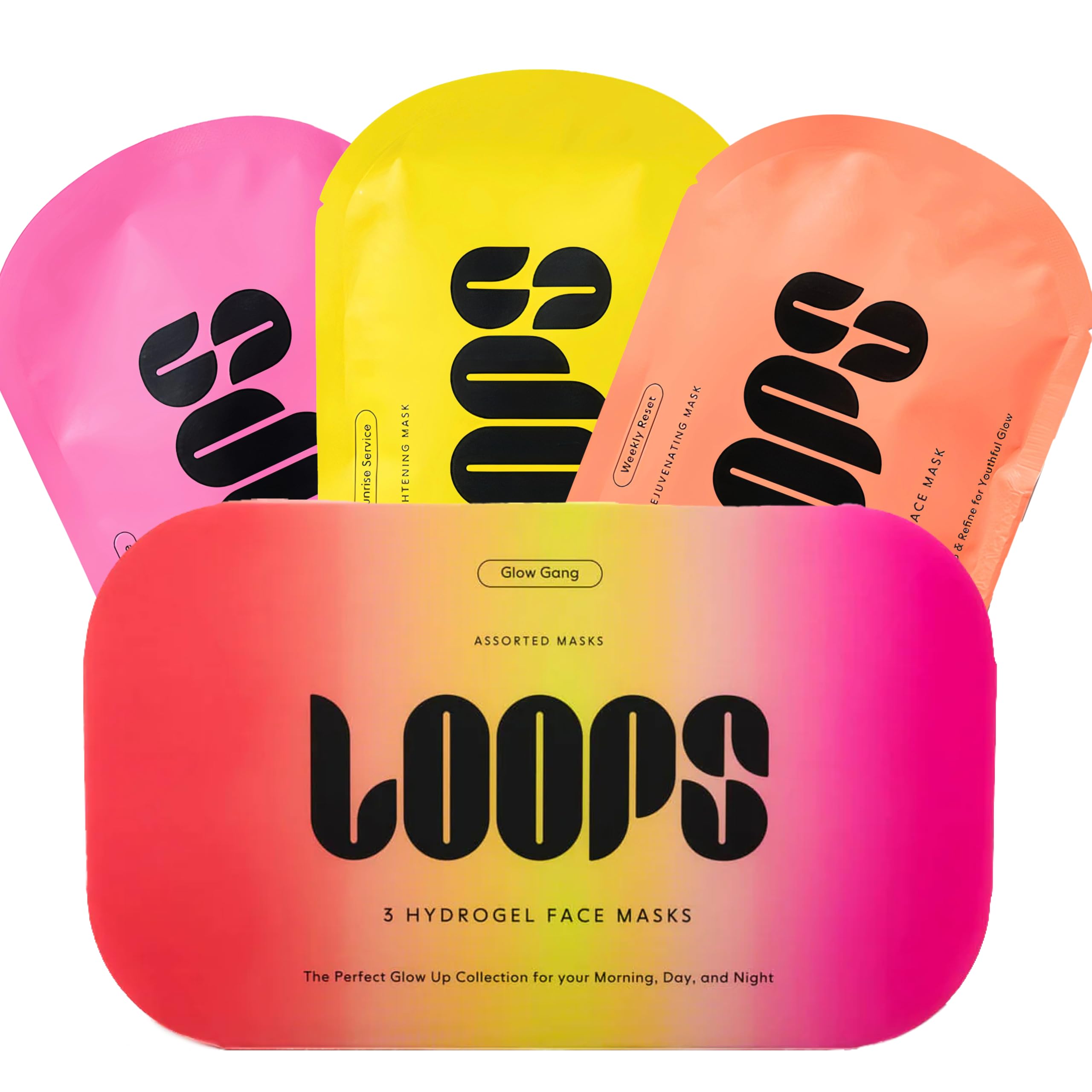 LOOPS Gang Mask Set packaging image shows a gift-ready skincare solution.