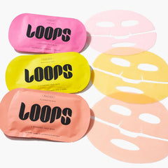 LOOPS Gang Mask Set textured side closeup highlights hydrogel surface.