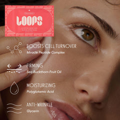 LOOPS Exfoliating Toner pad delivers gentle exfoliation for a clear, smooth complexion