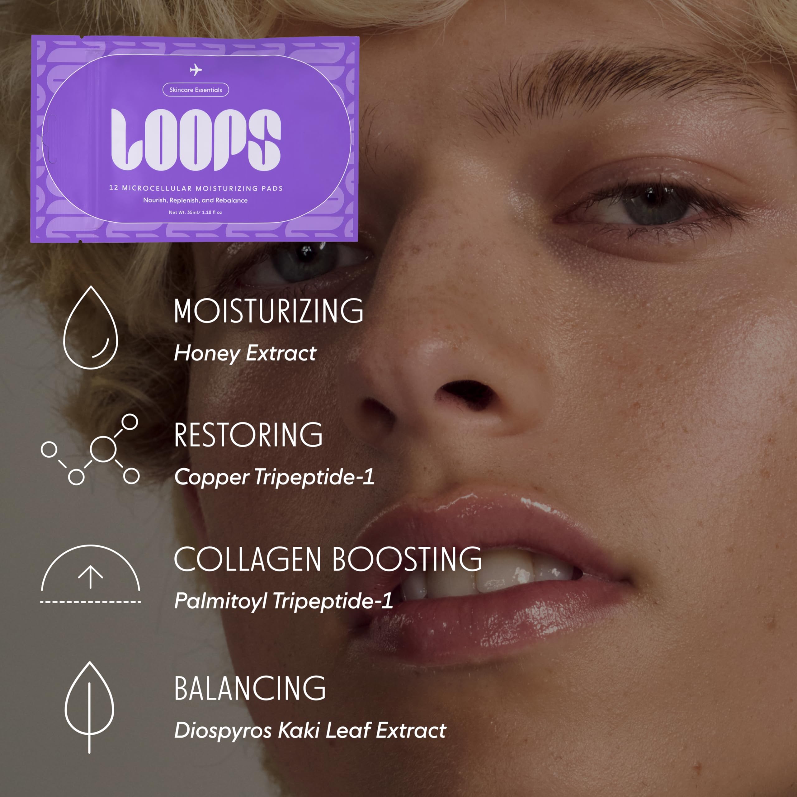 LOOPS Milky Cleanser pad for quick post-workout cleansing and refreshing skin