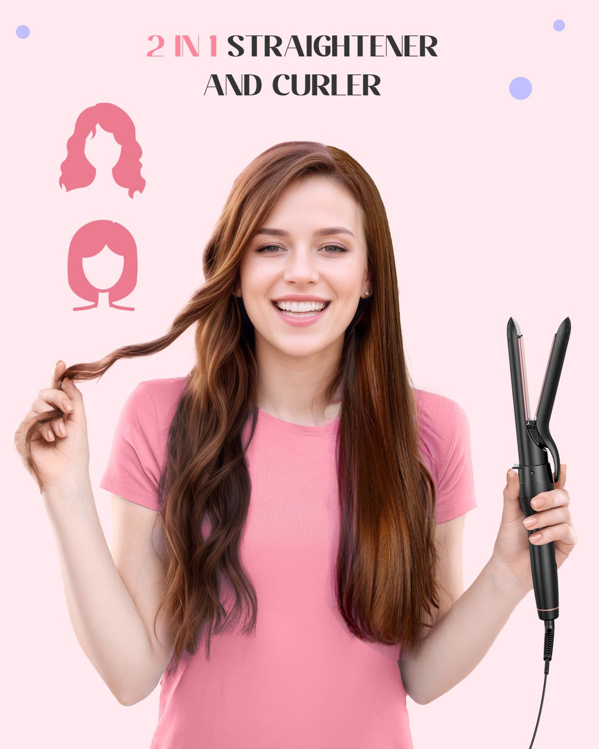 Lopeie 1.25-inch curler with clip supports effortless sectioning and durable curls.