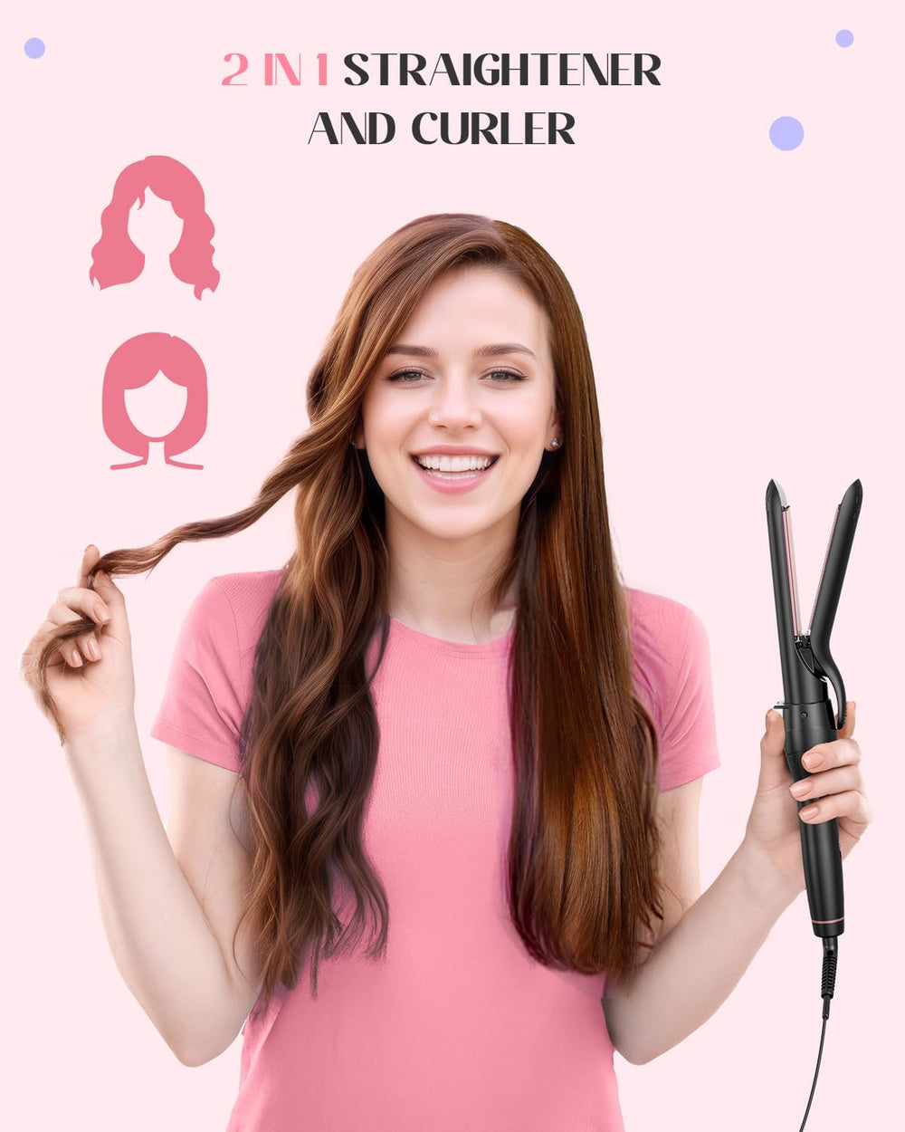 Lopeie 1.25-inch curler with clip supports effortless sectioning and durable curls.