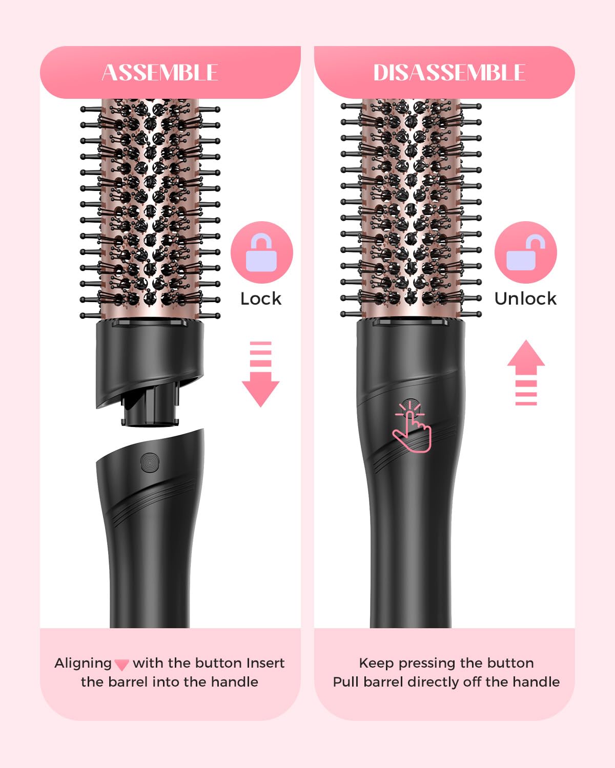 Lopeie 5-in-1 wand-curler set dual-voltage-110-240v for worldwide use