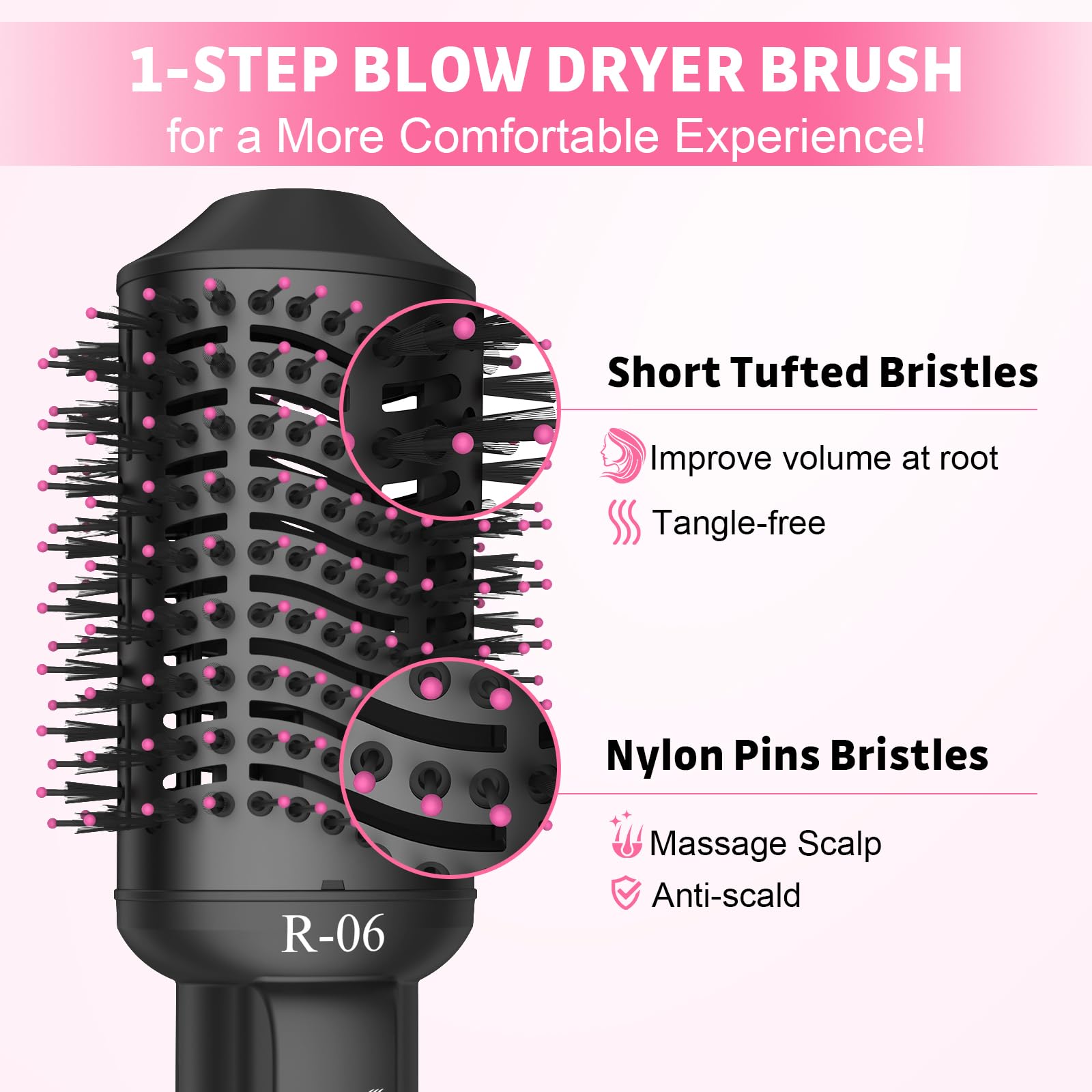 Lopeie with negative ion technology reduces frizz and adds shine.