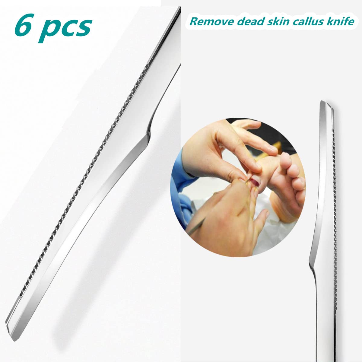 LOPURO pedicure-knife-silver-polished emphasizes durable rust-resistant blades for long-lasting use.
