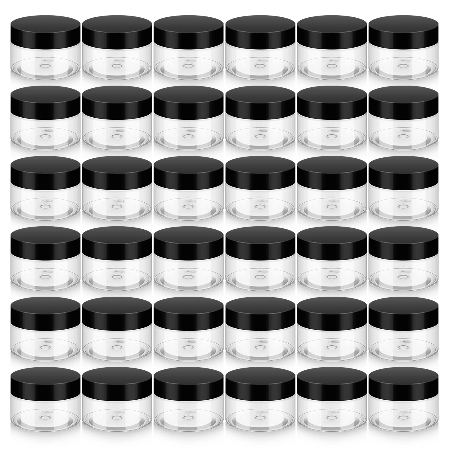 Loretoy 36-pack jars with lids offer BPA-free storage for cosmetics and travel