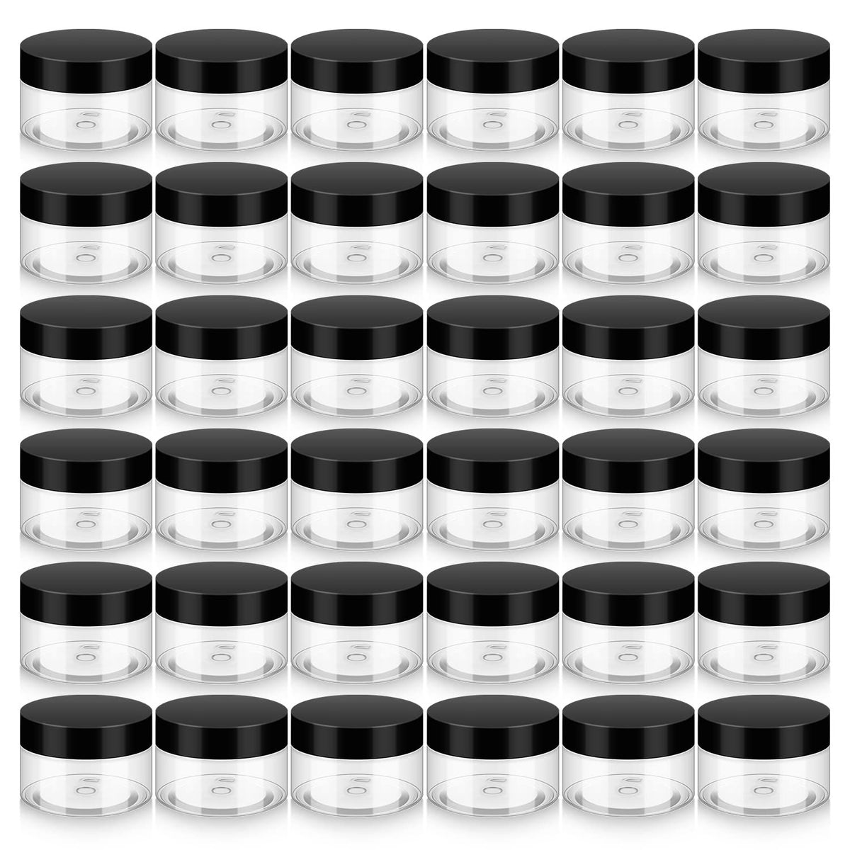 Loretoy 36-pack jars with lids offer BPA-free storage for cosmetics and travel