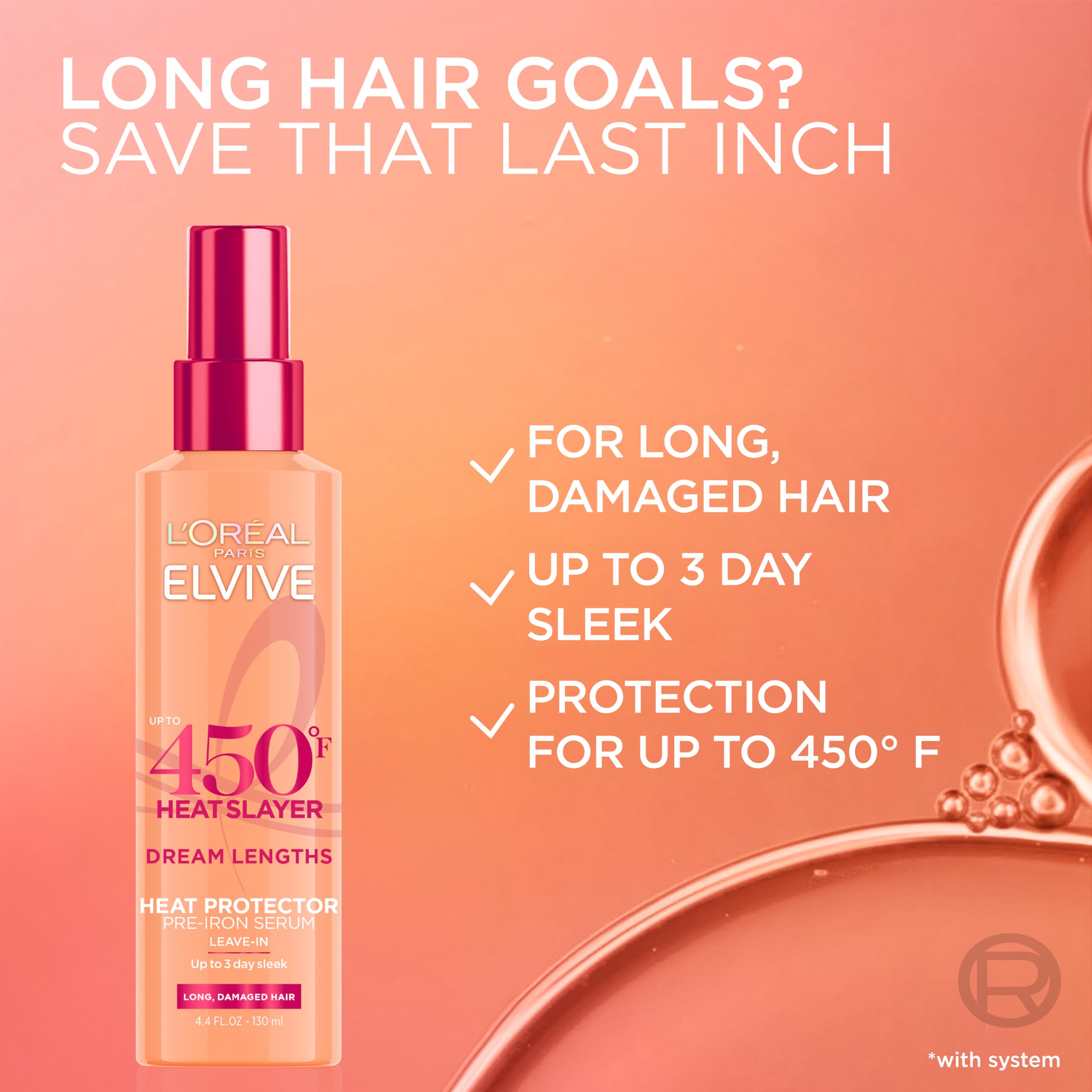 L'Oreal Paris label close-up showing formula claims and ingredient focus benefit