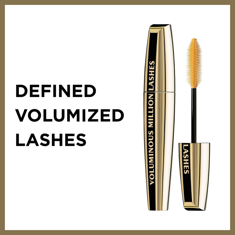L’Oréal Paris Million Lashes mascara brush closeup showing definition enhancing bristles.