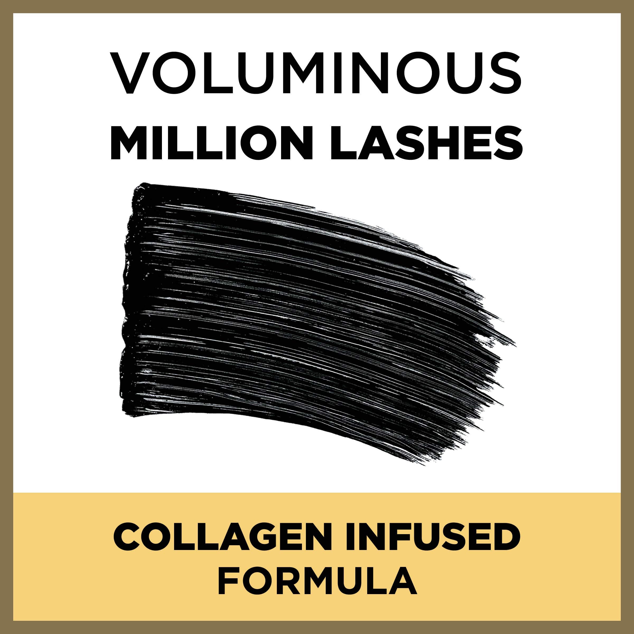 L’Oréal Paris Million Lashes mascara lashes definition from corner to corner for dramatic definition.