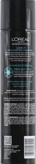 L'Oreal Paris Lock It spray used at distance for precise setting.
