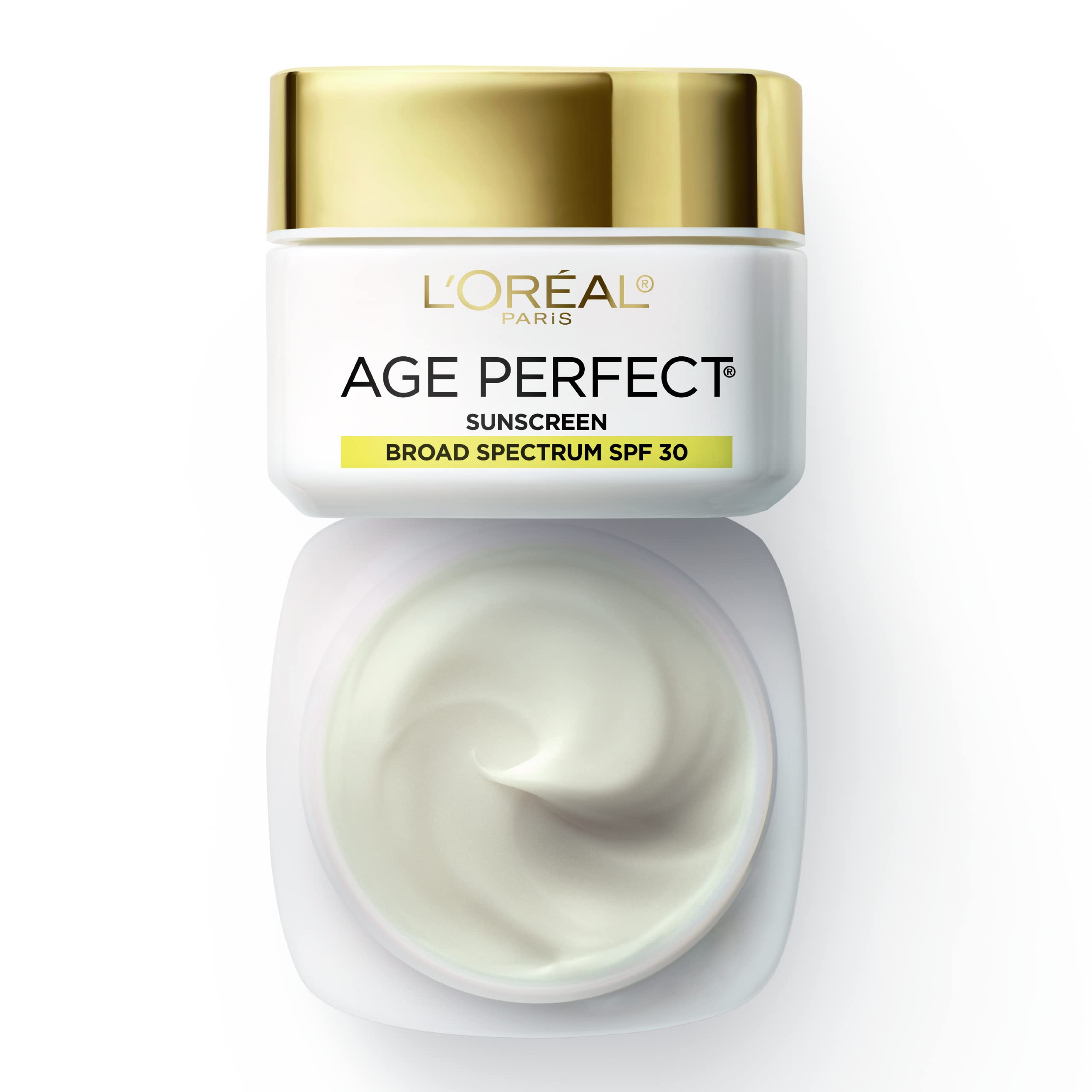 L'Oreal Paris Age Perfect collagen peptides closeup emphasizes moisture retention.