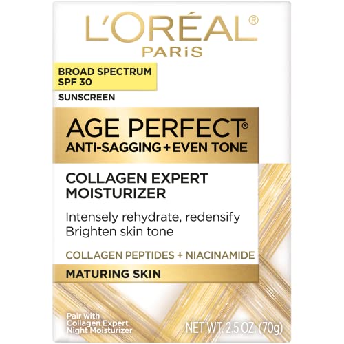 L'Oreal Paris Age Perfect daily cream demonstrates lightweight hydration for morning routines.