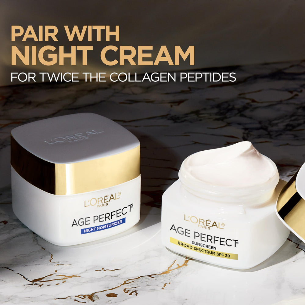 L'Oreal Paris Age Perfect moisturizer jar showcases rich hydration for mature skin.