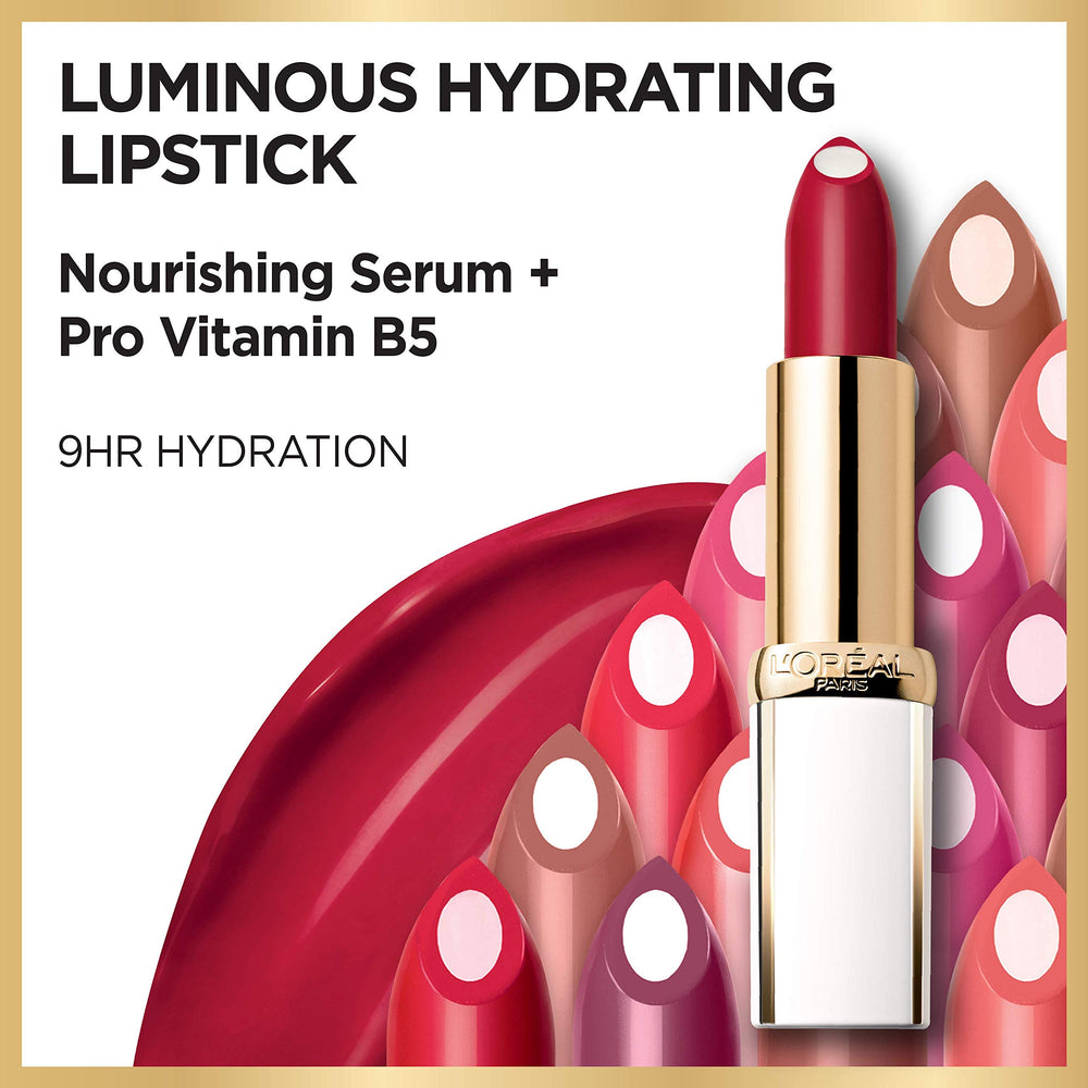 L’Oréal Paris Age Perfect Lipstick Rosewood application demonstrates nourishing hydration.