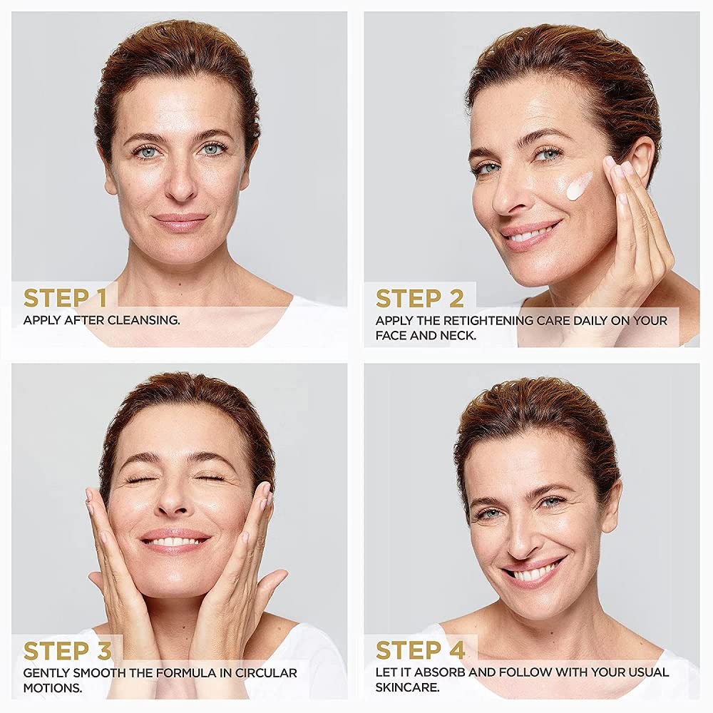L'Oreal Paris Age Perfect Night Cream bottle demonstrates non-greasy overnight hydration.