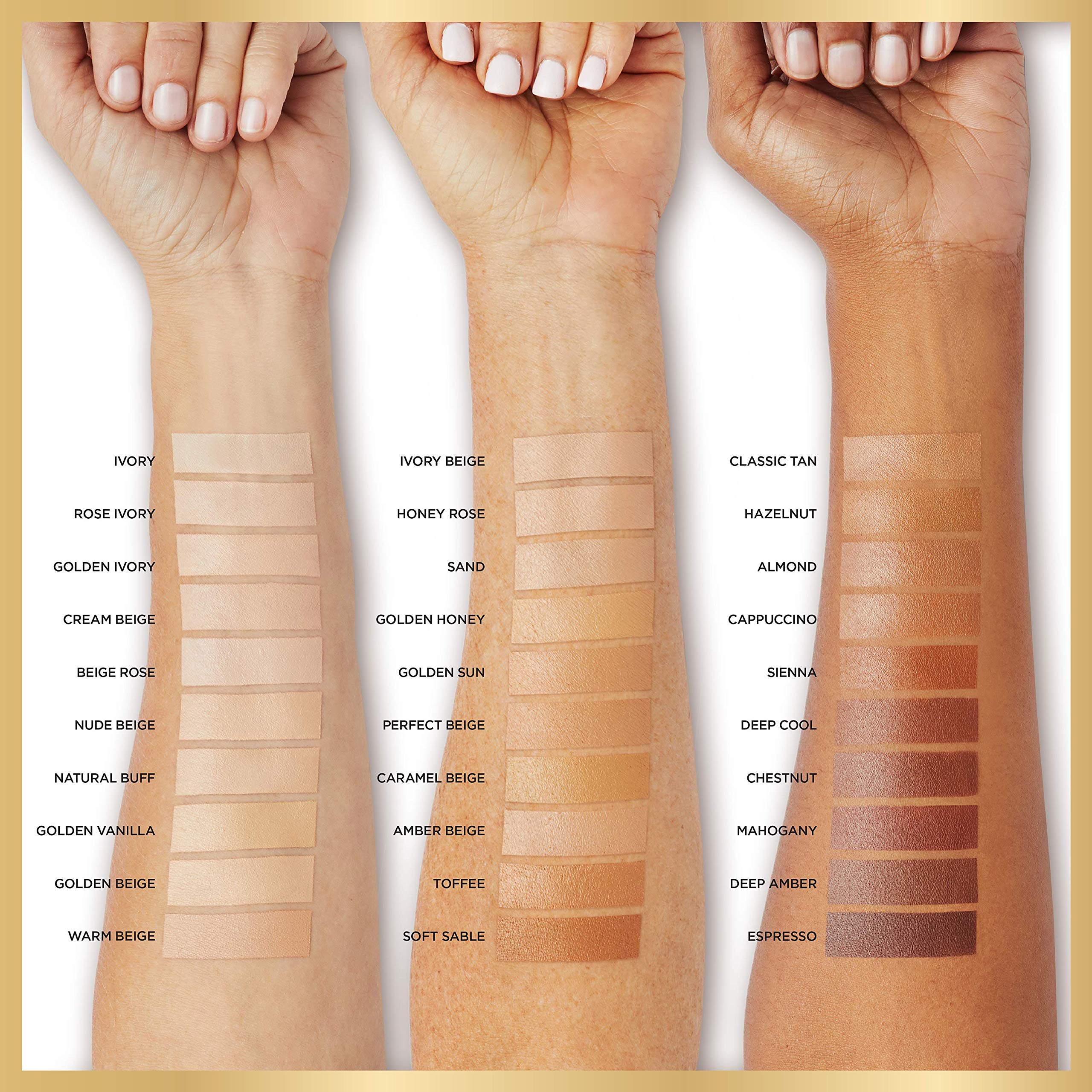 L'Oreal Paris Age Perfect Radiant Serum Foundation application scene shows smooth, even complexion