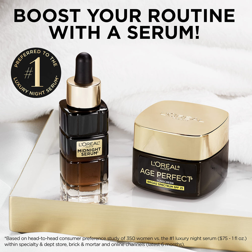 L'Oreal Paris Age Perfect recycled glass packaging highlighting eco-friendly design