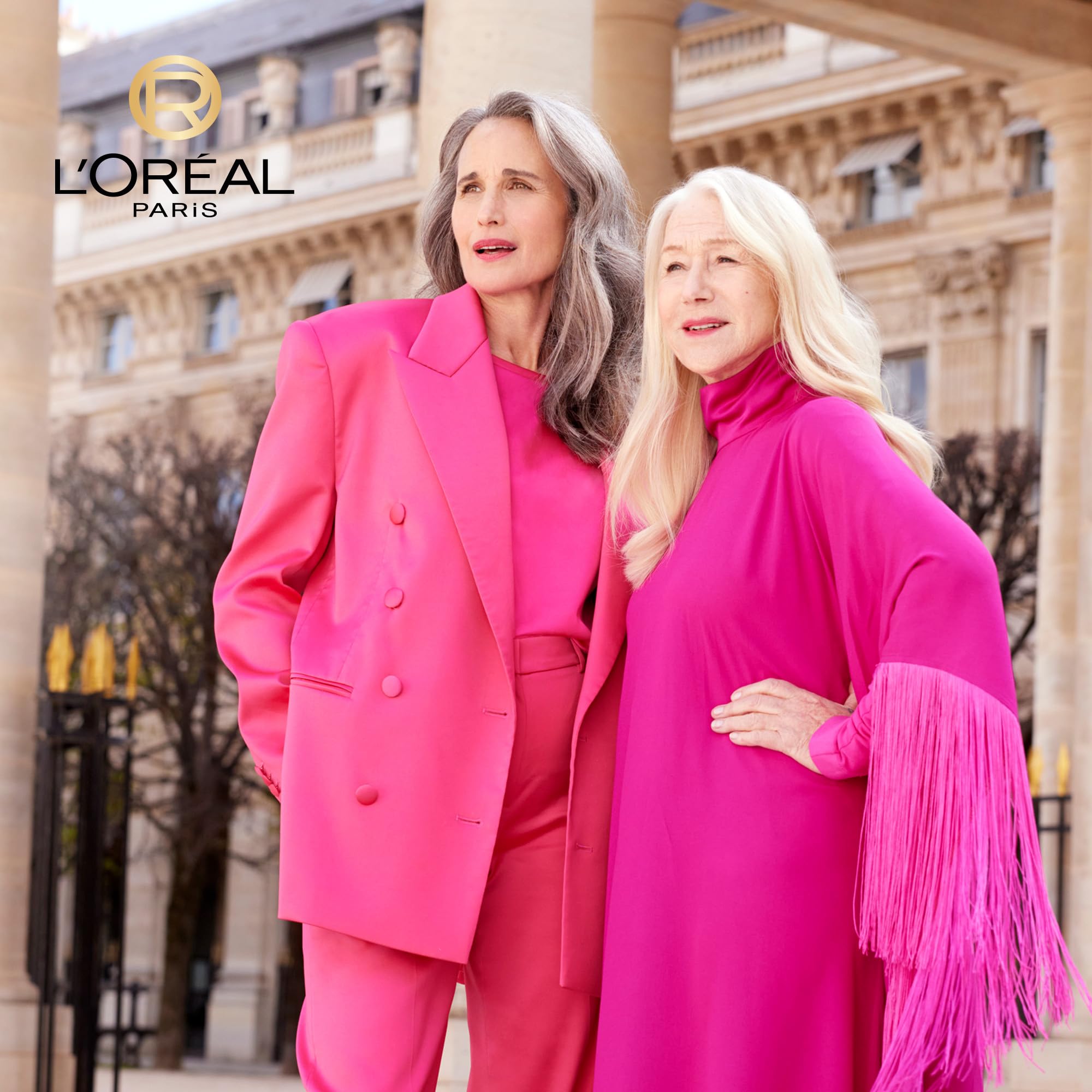 L'Oreal Paris Age Perfect application close-up demonstrates rosy-tone revival on the skin surface.