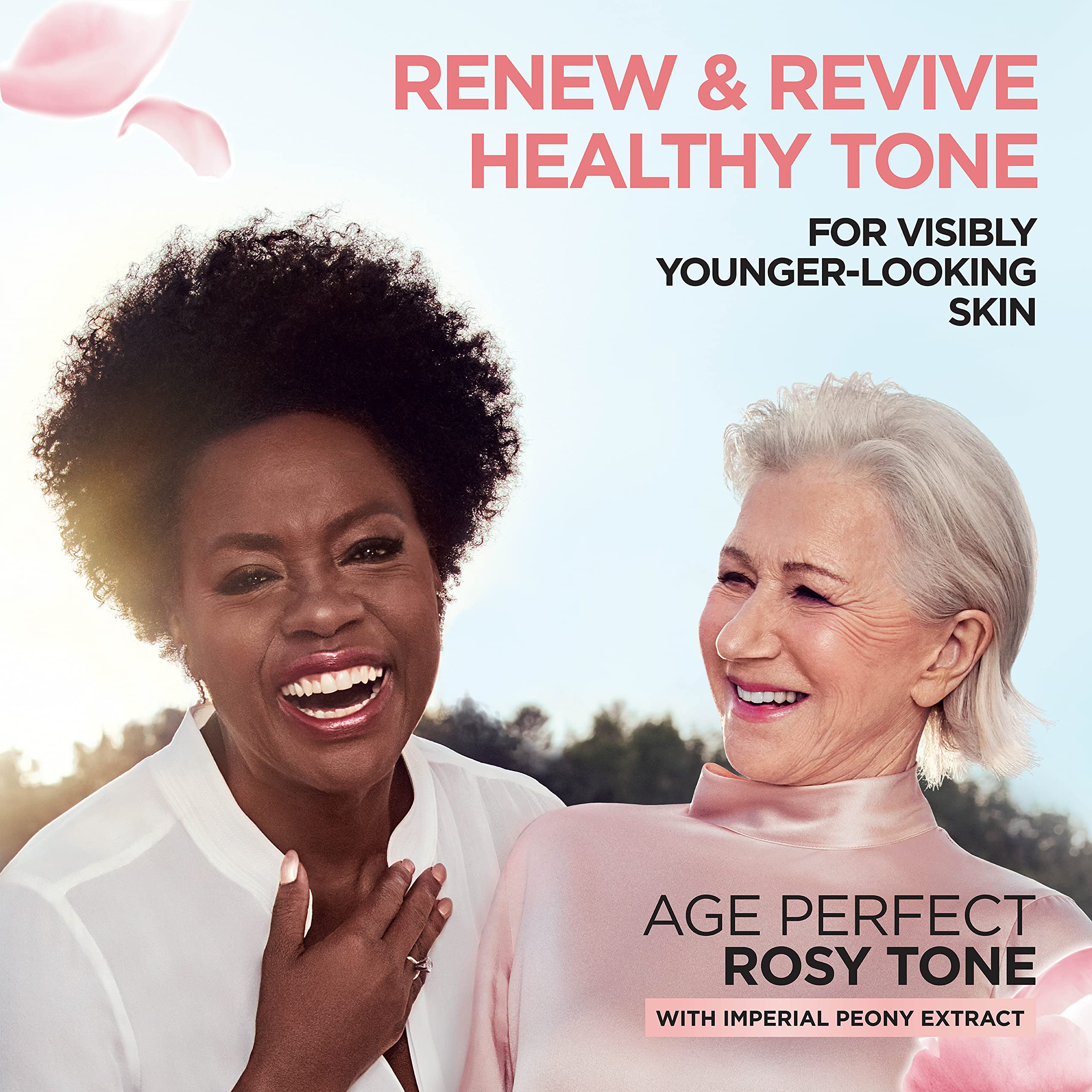 L'Oreal Paris Age Perfect Rosy Tone Imperial Peony Extracts feature in the formula for gentle renewal.