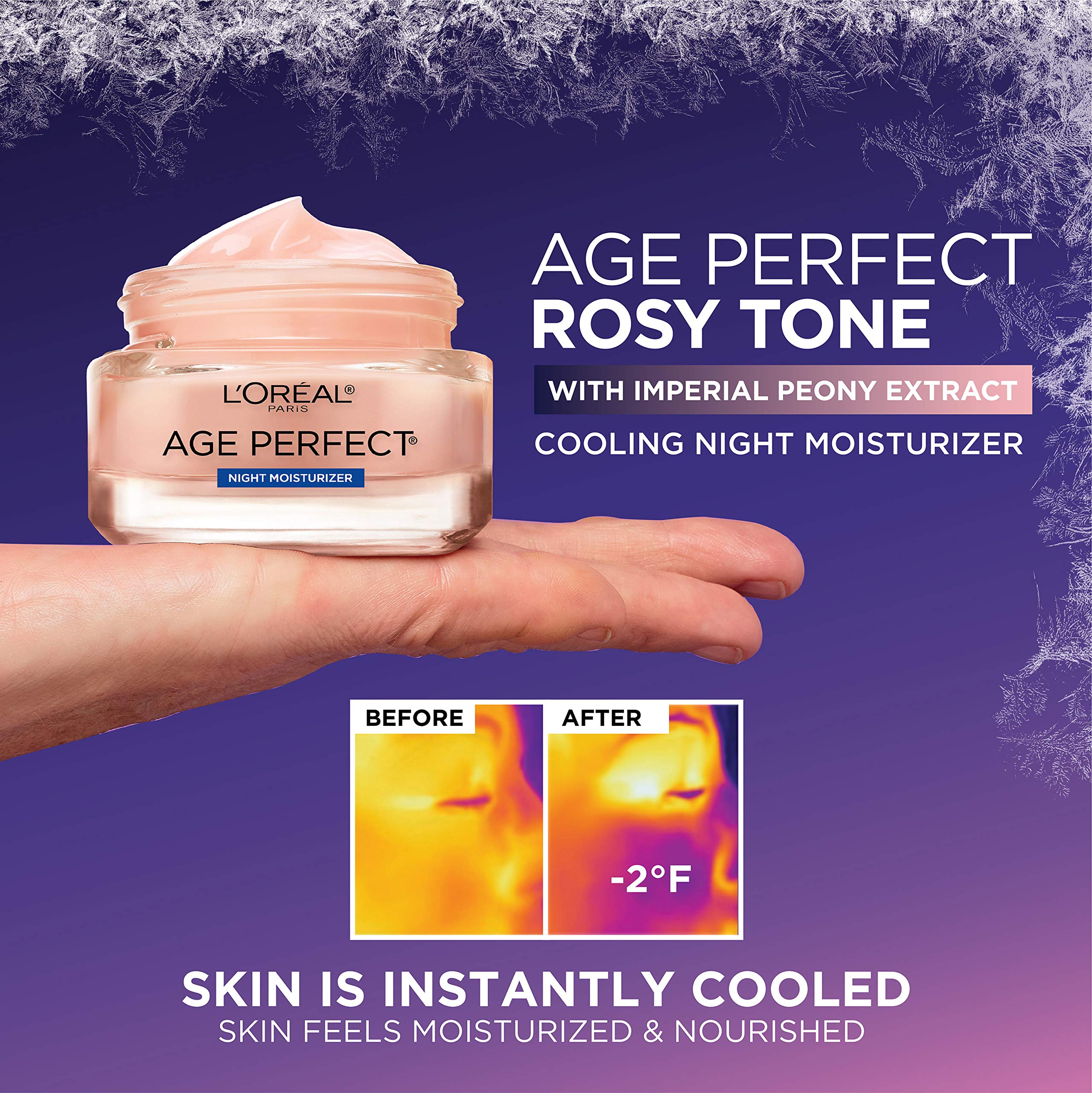 L'Oreal Paris Age Perfect Rosy Tone pigments emphasize rosy radiance on skin.