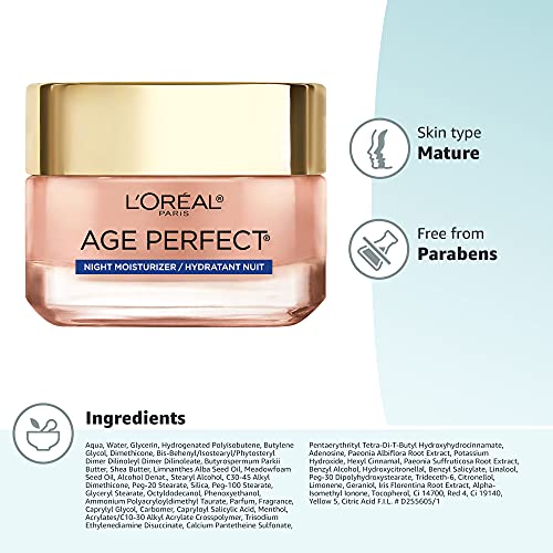 L'Oreal Paris Age Perfect Rosy Tone quick-cooling visual implies immediate refreshing sensation.