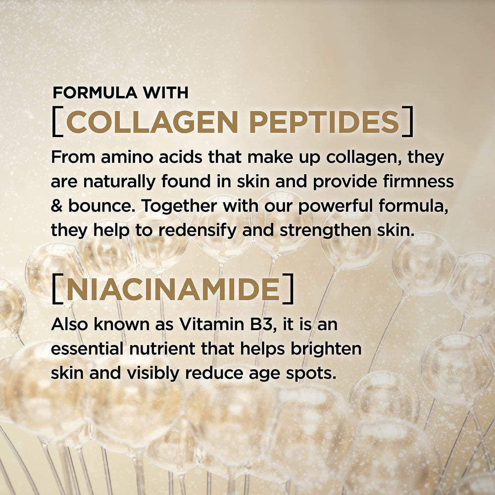 Mature skin shows radiant effect after nightly application with L'Oreal Paris Age Perfect.