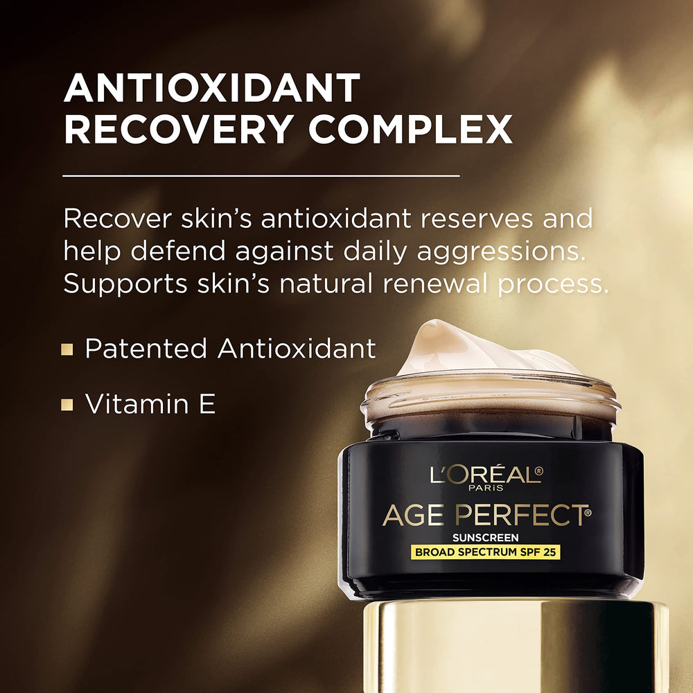 L'Oreal Paris Age Perfect Vitamin E close-up emphasizes moisture barrier support