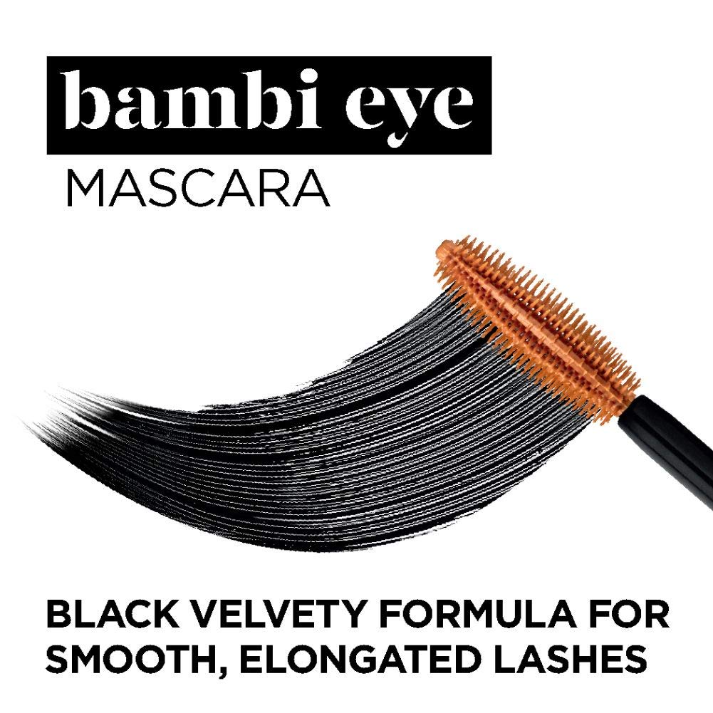 L'Oreal Paris Bambi Eye Mascara blackest black tube for bold definition.
