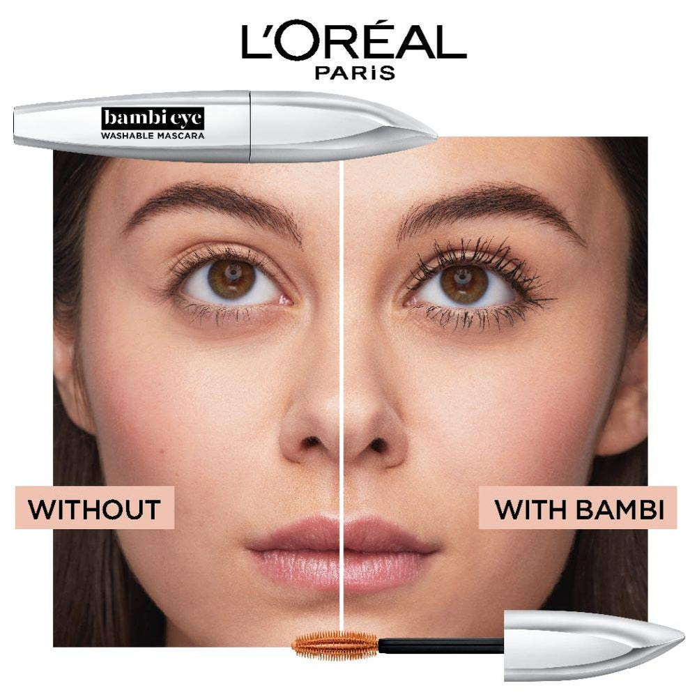 L'Oreal Paris Bambi Eye Mascara lash definition close-up showing separation.