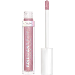 L'Oreal Paris Brilliant Eyes Amethyst Quartz liquid shadow application shot showing precise glow
