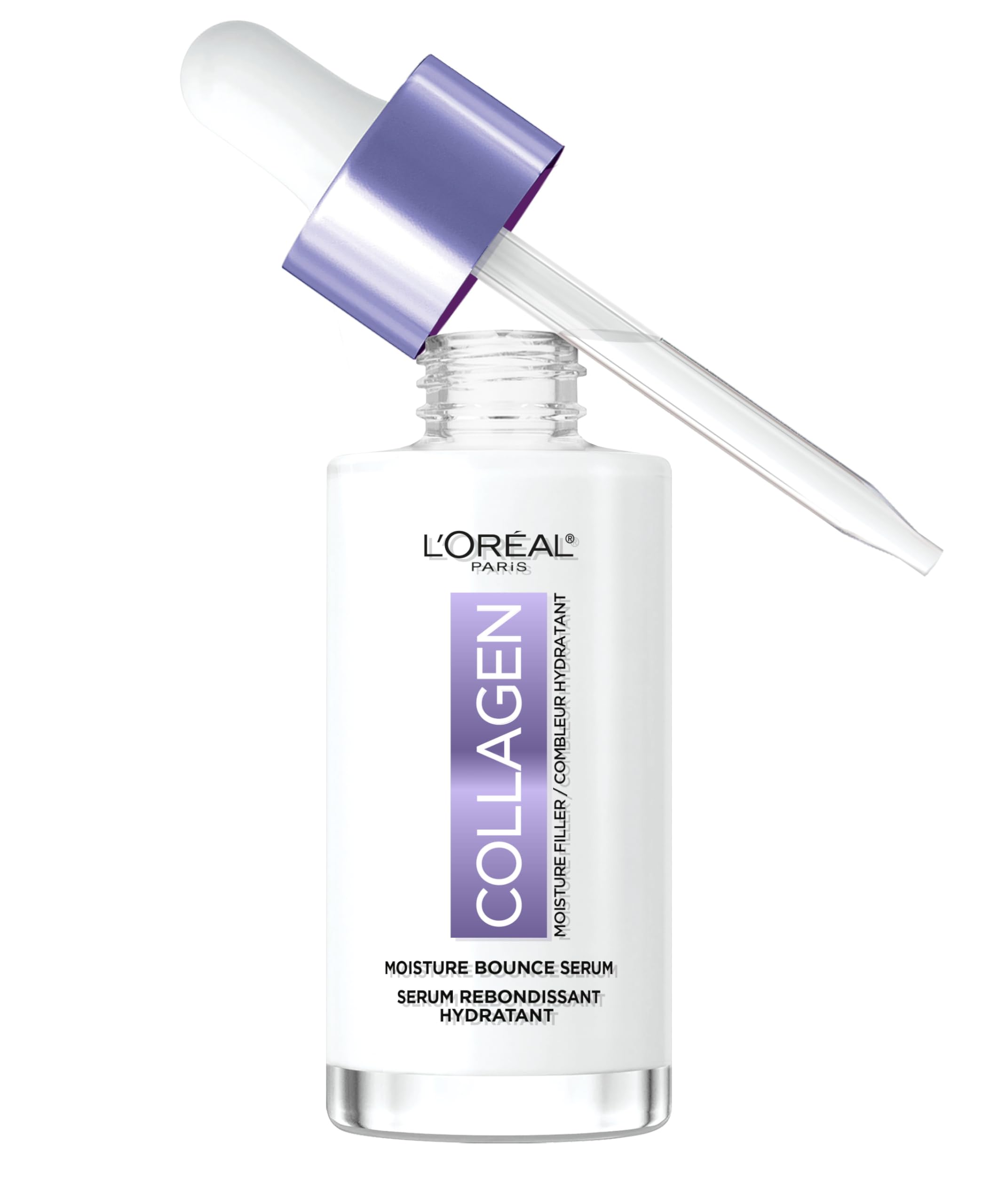Loreal Paris Collagen Moisture Filler bottle pour delivers immediate daily hydration.