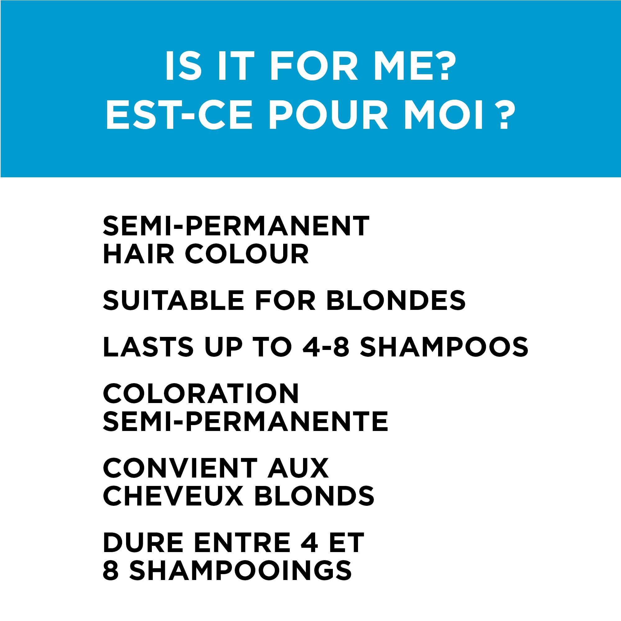 L'Oreal Paris Colorista turquoise clear mixer creates custom pastel results.
