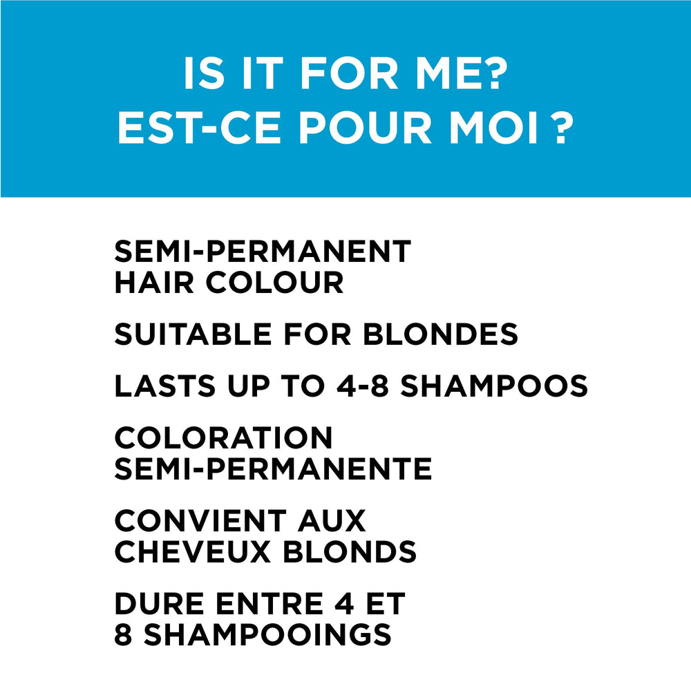 L'Oreal Paris Colorista turquoise clear mixer creates custom pastel results.