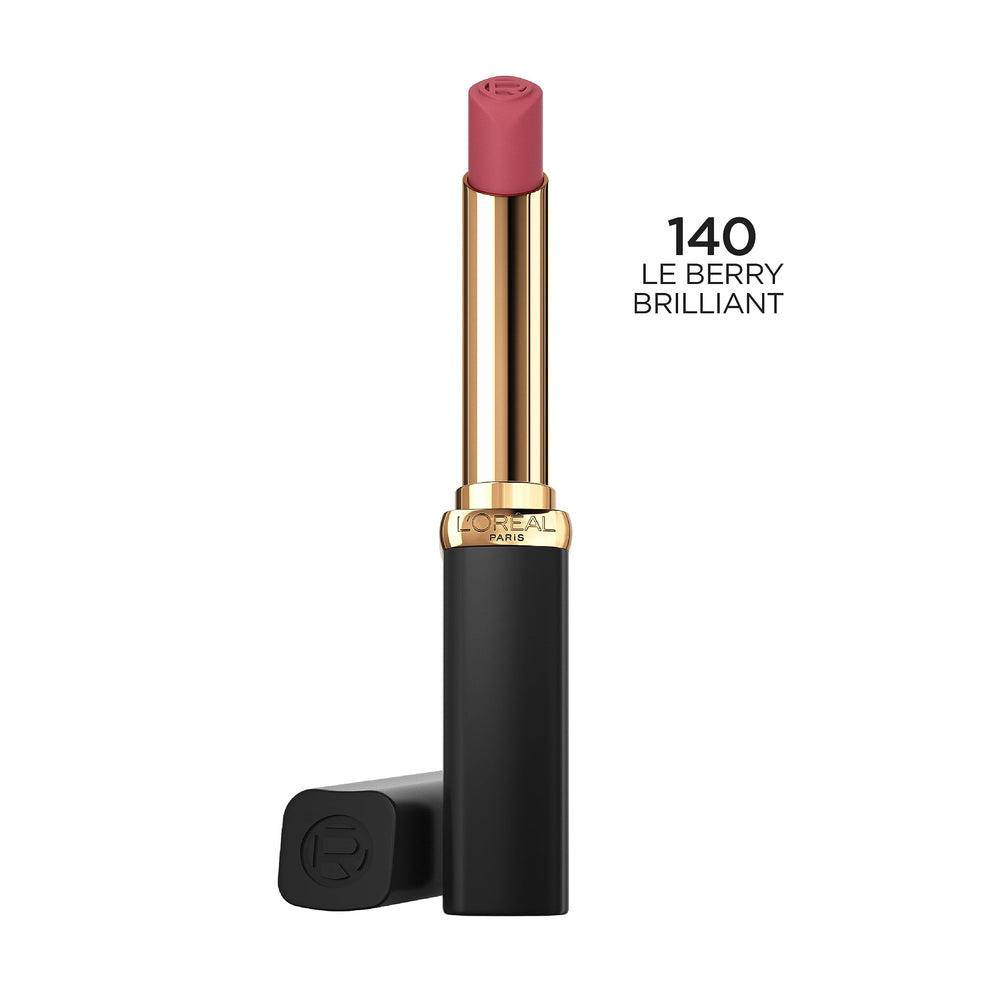L'Oreal Paris Colour Riche Le Berry Brilliant swatches showing saturated matte shade.