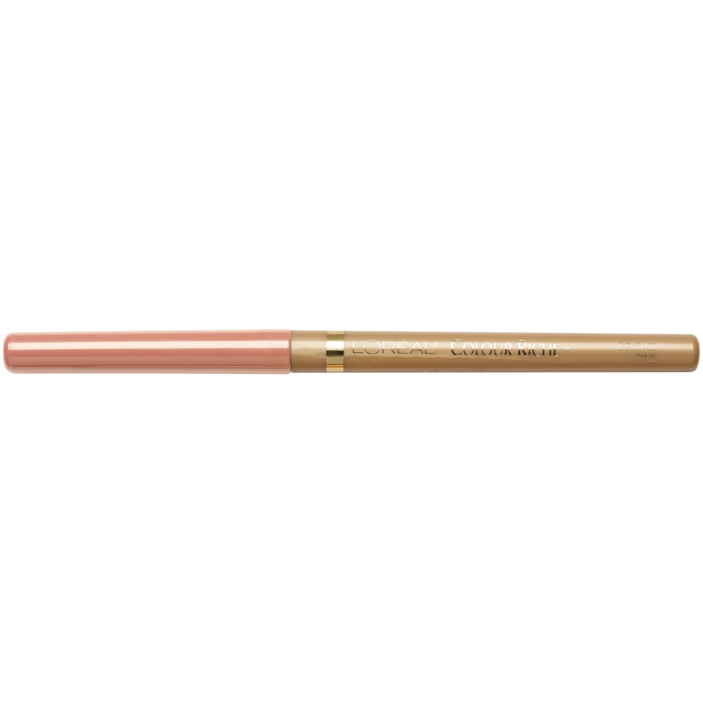 L'Oreal Paris Colour Riche Lip Liner Beyond Pink swatch creates soft rose-pink lip definition