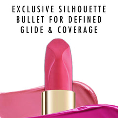 L'Oreal Paris Colour Riche silhouette bullet closeup highlights lip line definition and smooth glide.